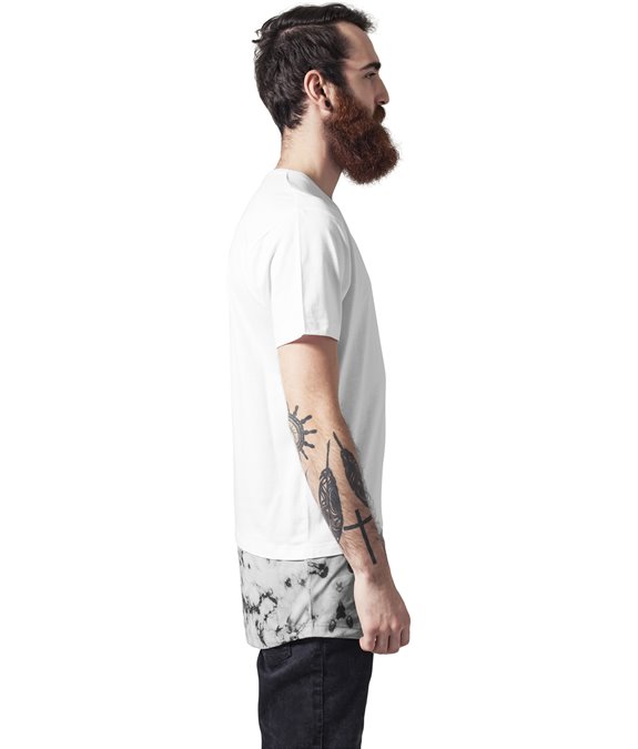 Long Shaped Marble Tee White 2
